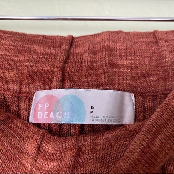 Free People Beach Rust Ribbed Pants - Picture 4 of 9